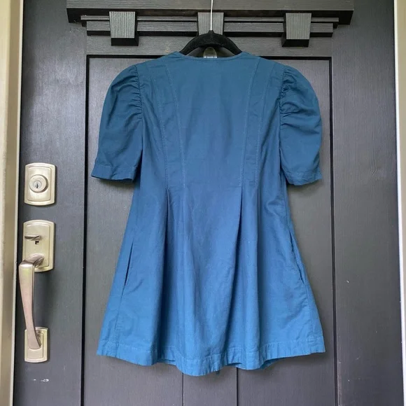 FREE PEOPLE Adelle Teal Blue Mini Dress Tunic—Size XS - Picture 9 of 16